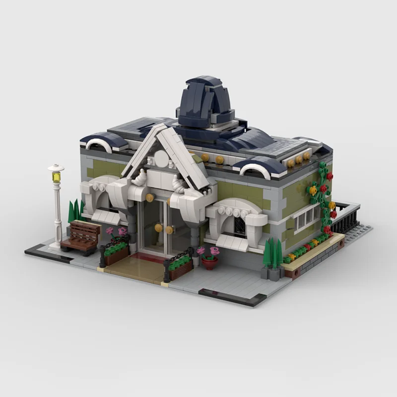 1272 stücke MOC Modulare Stadt Halle Alternative Bauen Modell Bausteine Montieren Weihnachten Geschenke DIY Idee Ziegel Kinder Spielzeug Geburtstag