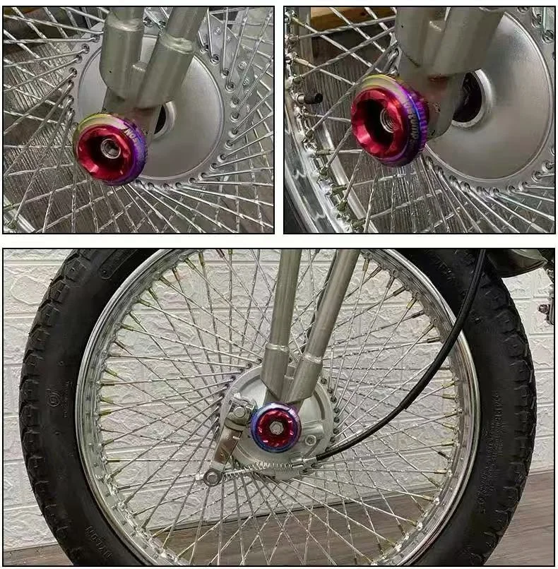 Motorcycle electric motorcycle modified burned titanium anti-fall cup scooter decorative parts front shock absorption front fork