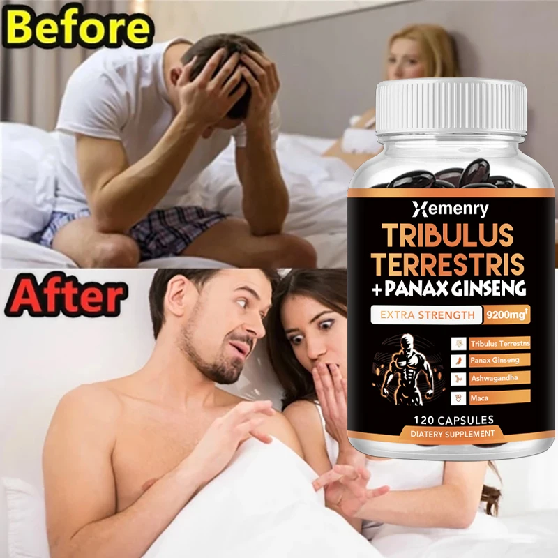 Muscle Builder for Men - Growth, Size, - Natural Muscle Supplement - Tribulus Terrestris, Ginseng