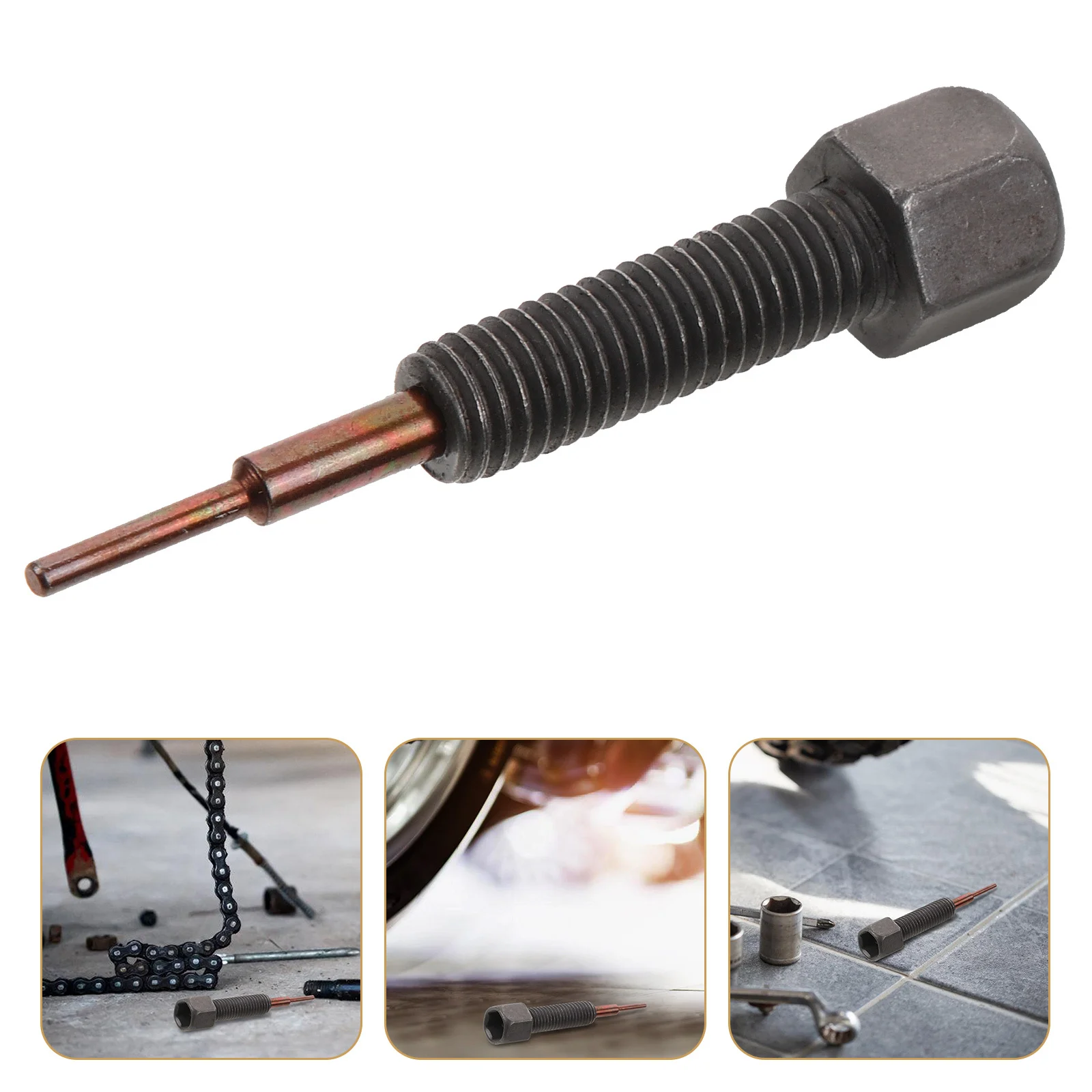 

Threaded Ejector Pin Motorcycle Chain Breaker Tool Practical for Bike Owners Professional DIY Enthusiasts Motorcycle Chain Tool