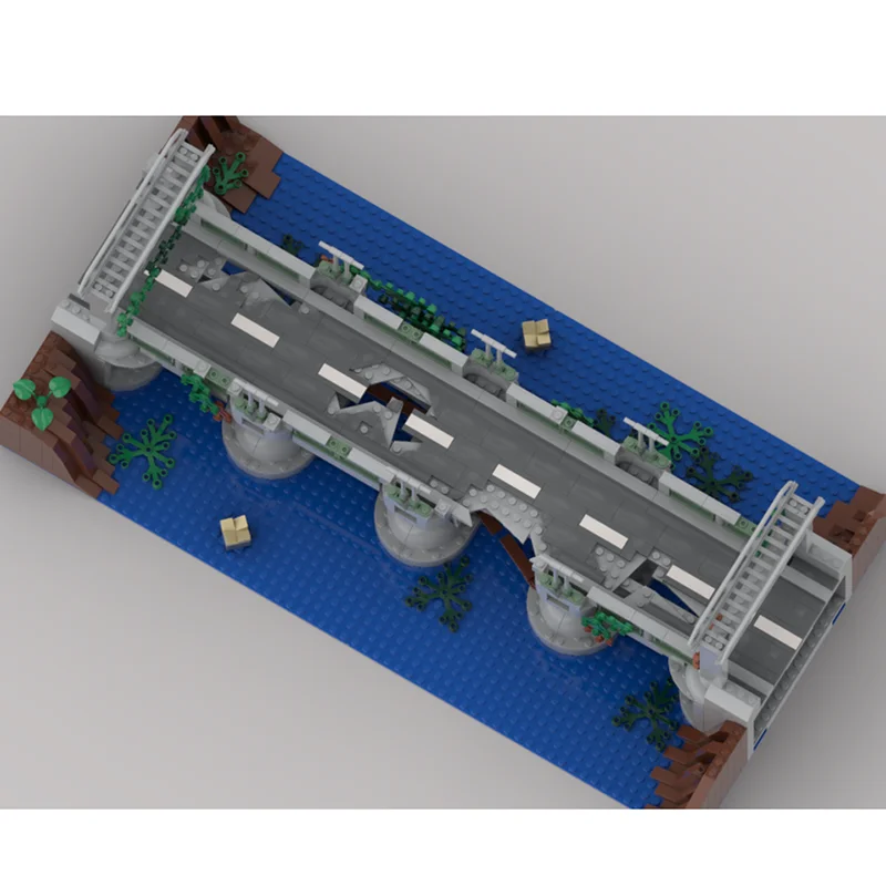 City Street View Modello Moc Building Blocks Modello a ponte Tecnologia Mattoni Assemblaggio fai-da-te Costruzione Regali giocattolo per le vacanze