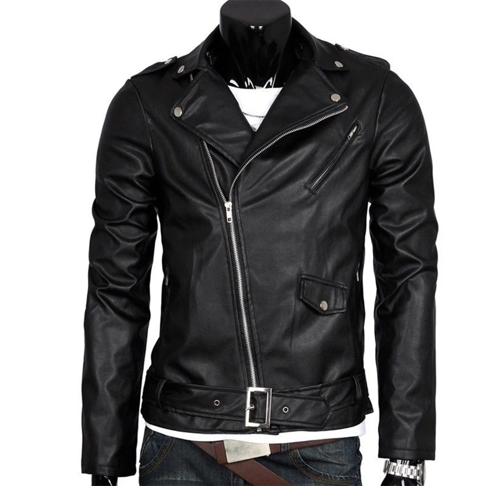 

Men's Leather Jacket Pu Korean Version of Spring and Autumn Winter Wear