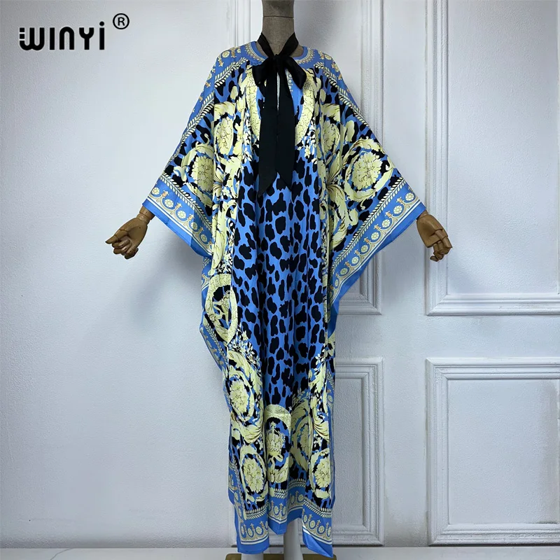 WINYI muslim\'s dresses for woman Africa dress fashion kaftan Floral Print Kaftan abaya dubai luxury summer Bohemian party dress