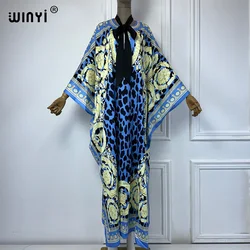 WINYI muslim's dresses for woman Africa dress fashion kaftan Floral Print Kaftan abaya dubai luxury summer Bohemian party dress