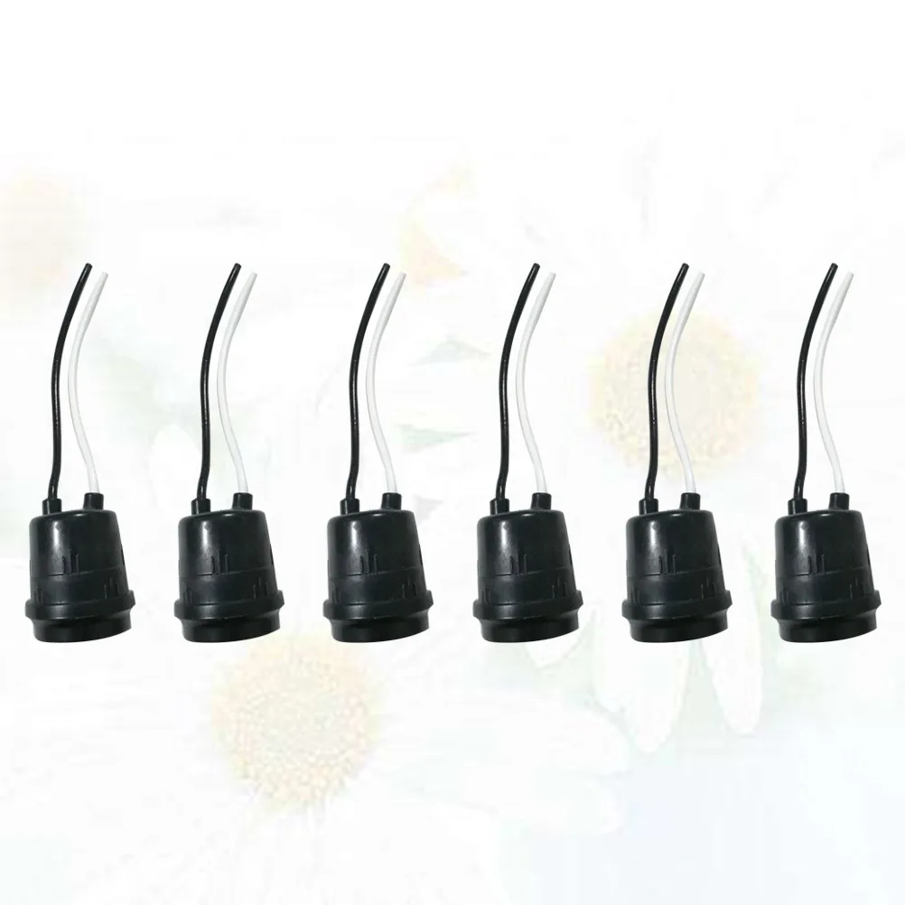 

6Pcs E27 Bulb Socket Bakelite Lamp Holder 4a 250V Durable Ceiling Light Base Waterproof Retro Replacement E27 Lamp Holder