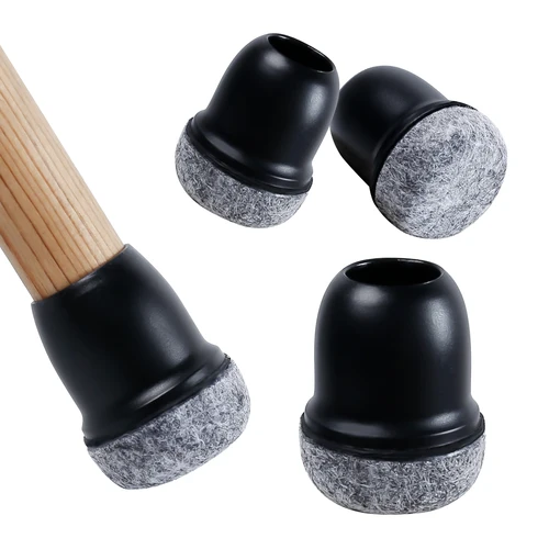 Imagen 1 del producto Protectores de silicona para patas de silla, almohadillas para pies de mesa y sofá de fieltro envuelto, antideslizantes, reducen el ruido para suelos de madera dura, 16 Uds.