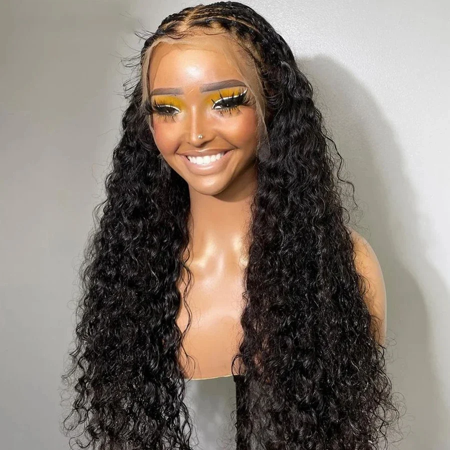 Soft 26 inch Heat Resistant Natural Black Kinky Curly 180Density Lace Front Wig For Women Babyhair Preplucked Glueless Daily Wig