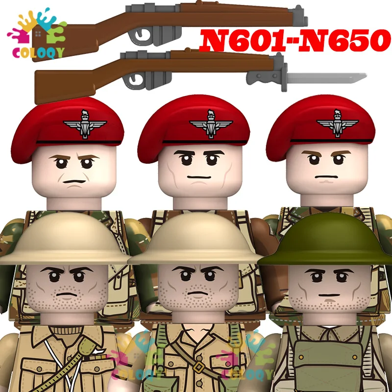 

New Kids Toys WW2 Building Blocks UK Italy Soviet Soldiers Mini Action Figures Educational Toys For Kids Boys Christmas Gifts