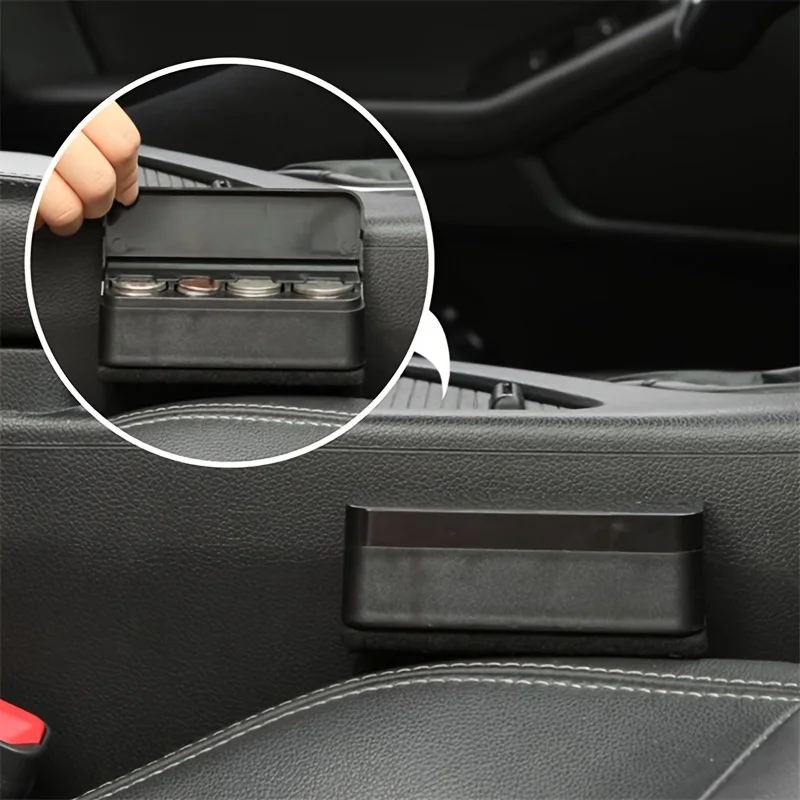 Car Coin Organizer, Home Coin Savings Box, Taxi Change Storage Box, Car Coin Jar, Black Coin Collector's Box