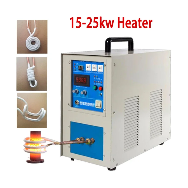 Induction Heater With 3 Pcs Coils 25KW Quenching Annealing Welder High Frequency Welding Machine Metal Melting Furnace