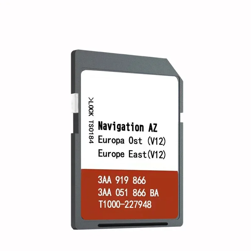 East OST Europe for VW Passat B6 (3C) (2005 -2010) Sat NAV Map Memory Card
