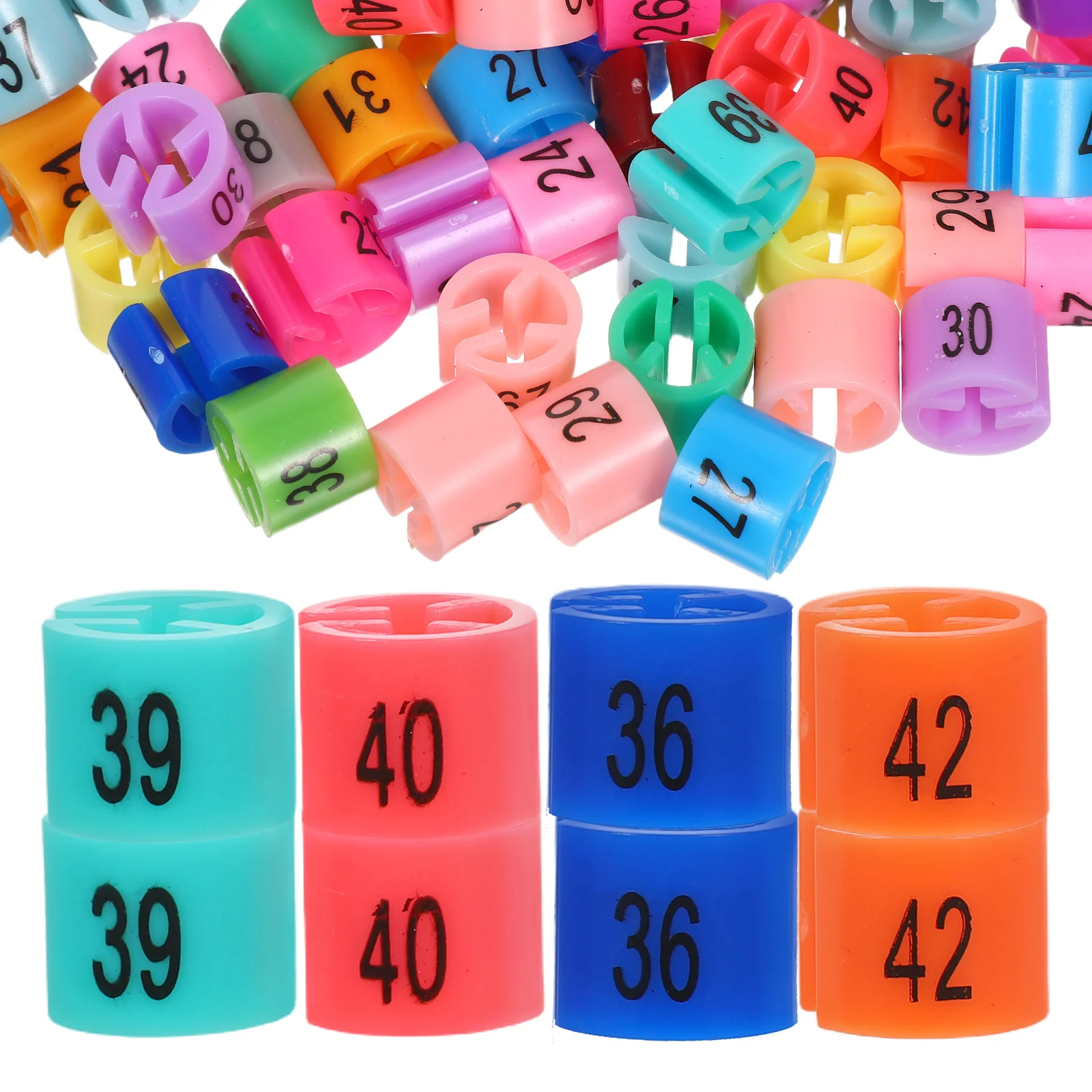 

180Pcs Colorful Plastic Clothes Hanger Size Tags Number Markers Clothing Rack Dividers Retail Organizer Plastic Tabs for Hanging