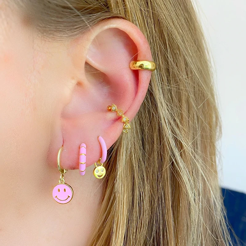 Luxuriöse Geometrische 925 Sterling Silber Ohrstecker Rosa Serie Zirkon Anhänger Creolen Süße Modische Hochzeitsschmuck Geschenke – Detail 20