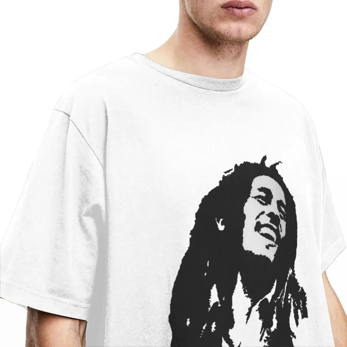 Oversized T-Shirt Bob Marley 100 Cotton T-Shirts Singer songwriter Fashion Tshirt for Man Beach Awesome Casual Short Sleeve Tops