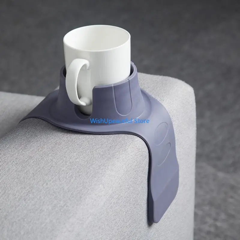 34YA Silicone Sofa Armrest Cup Holder Drink Silicone Cup Holder Tray Couch Racks for Home Office Sofa Storage