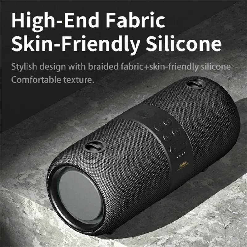 Беспроводная уличная Водонепроницаемая звуковая колонка REMAX, мощный стерео Bluetooth динамик с сильными басами, TWS сабвуфер с Fm-радио