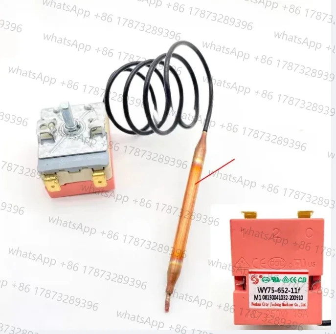 Electric water heater accessories Nine Dragons thermostat switch limit thermostat 75 degrees temperature control WY75-652-11F