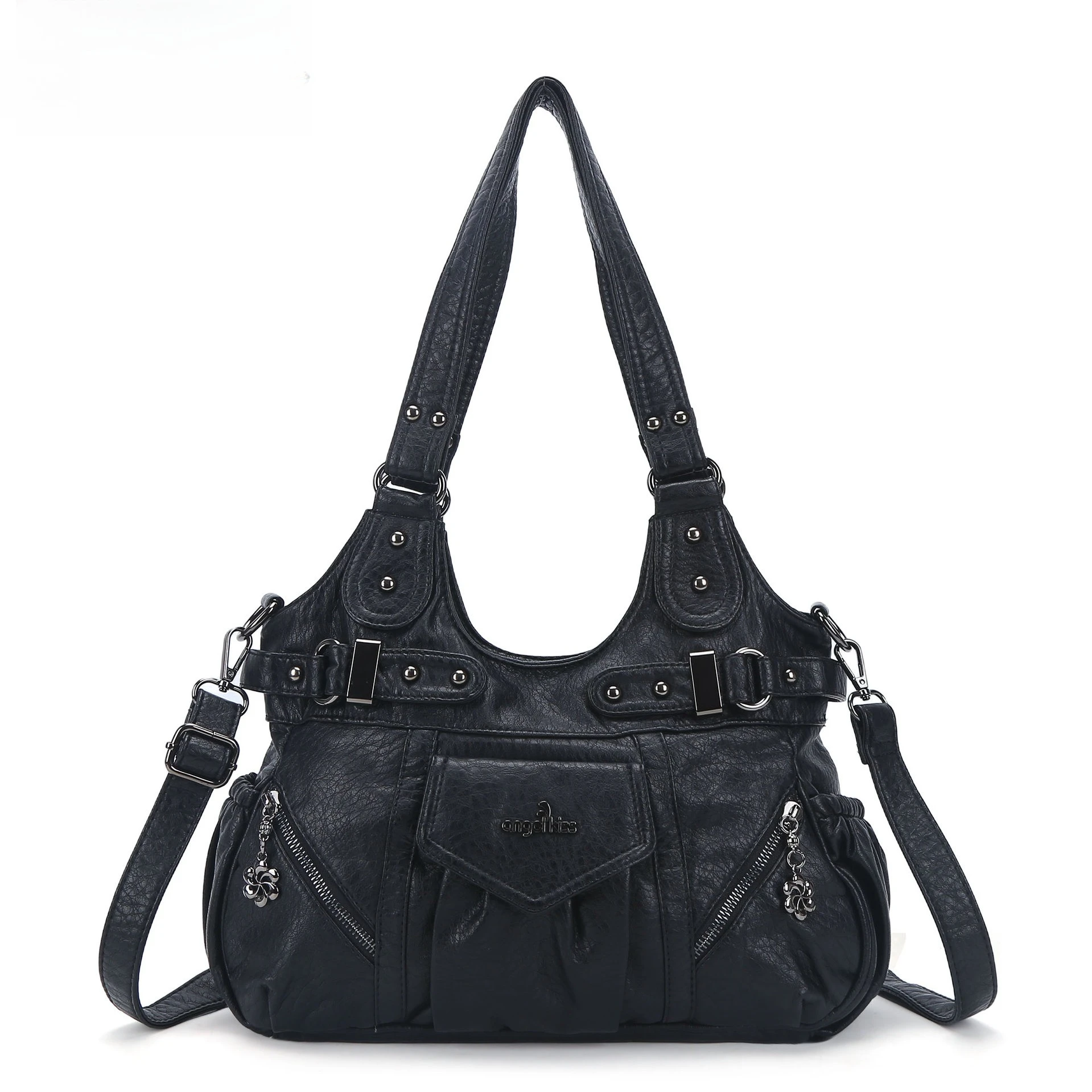 

Bag Women Handhag Black Brand Shoulder bags Vintage Fashion Shoulder Bags Female Top-handle Soft Tote Bag Large Purse