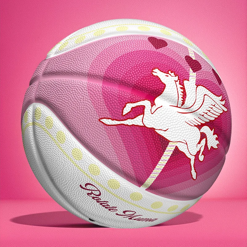 

Трехслойный резиновый баскетбольный мяч с рисунком лошади, текстурированной поверхностью с высоким сцеплением, размер 7, для тренировок на улице/в помещении, прочный.
