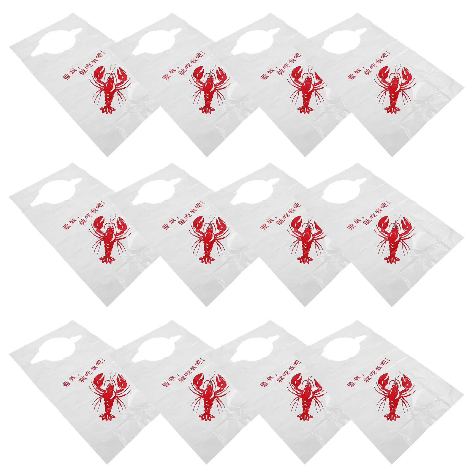 100Pcs Lobster Bibs Disposable Foldable Waterproof Adult Bibs for Seniors Elderly Dining Eating Protective Bib