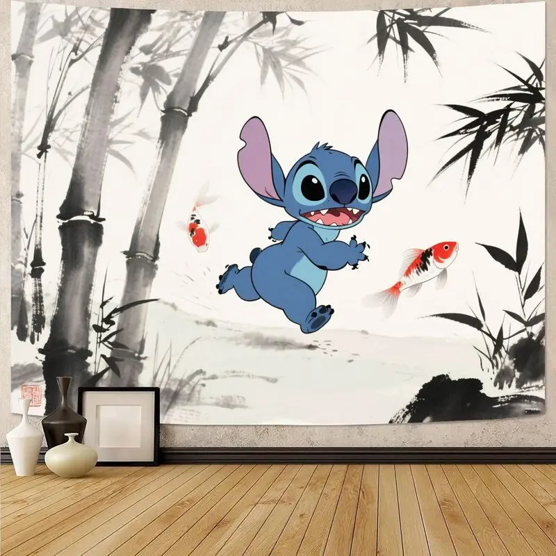 

1 шт., гобелен с мультяшной стежкой, красочный тропический рай, настенное искусство, домашний декор для гостиной, спальни, украшение для детской комнаты