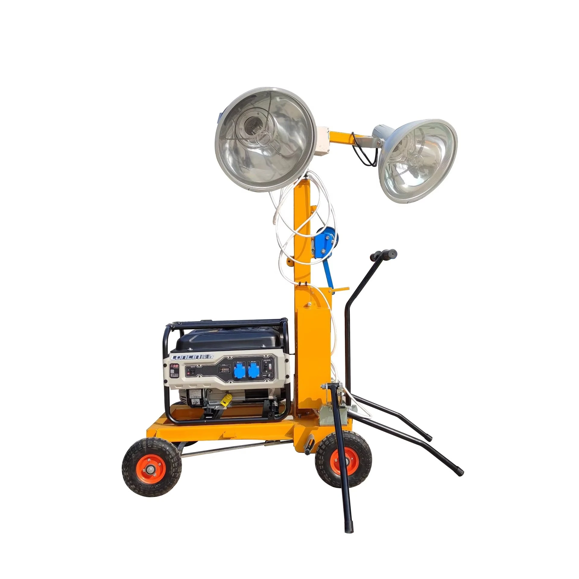 Mobile Light Tower Multi LED Lamp Panels Long Continuous Work Time Overload Protection Building Site Mobile Illumination Tower
