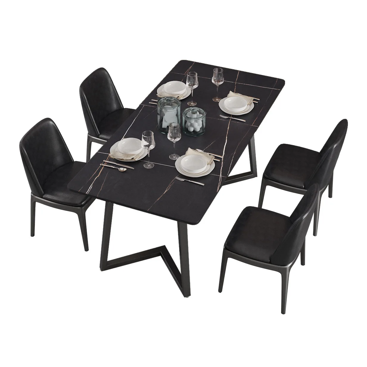 

dining table Italian light luxury rock slab, living room household small apartment dining table, western restaurant casual dinin