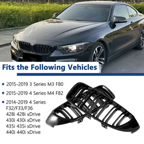 Imagen 2 del producto Parrilla delantera F32 para BMW Serie 4 F32 F33 F36 (2014-2019) M3 F80 M4 F82 (2015-2019)