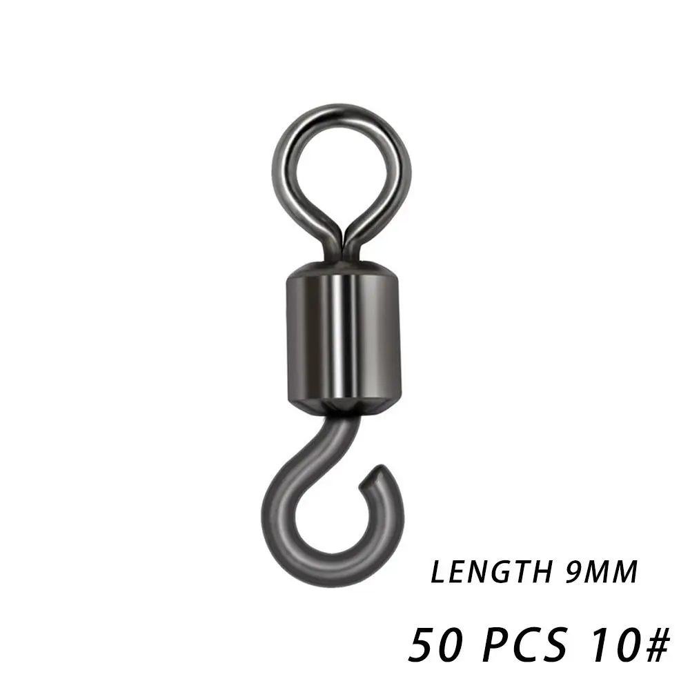 

Single Hook Fishing Tackle Bait Connection Tool Opening Fishing Swivel Rolling Swivel Fishing Connector Opening Rotating Ring