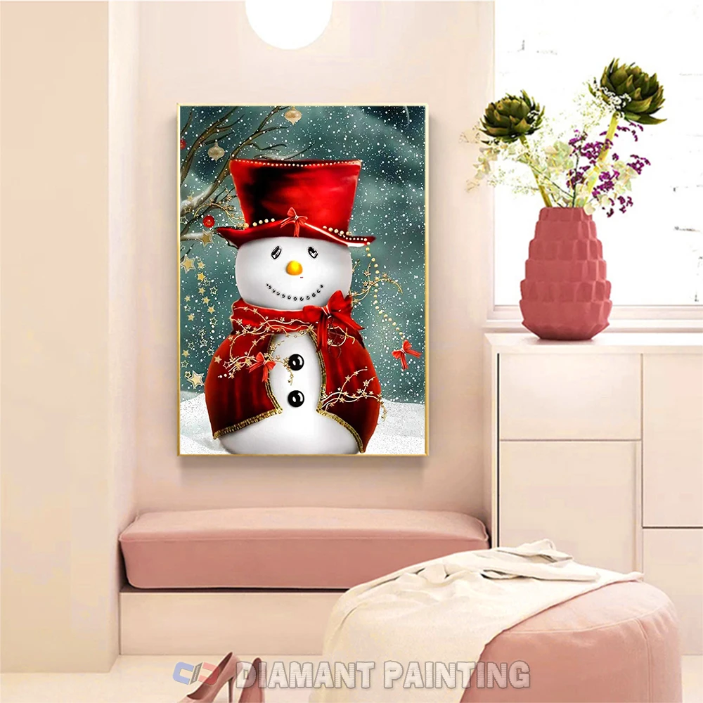 New Arrival Winter Diamond Painting Christmas Gift 5D DIY Mosaic Diamond Snowman Embroidery Complete Kit Creative Wall Decor Art