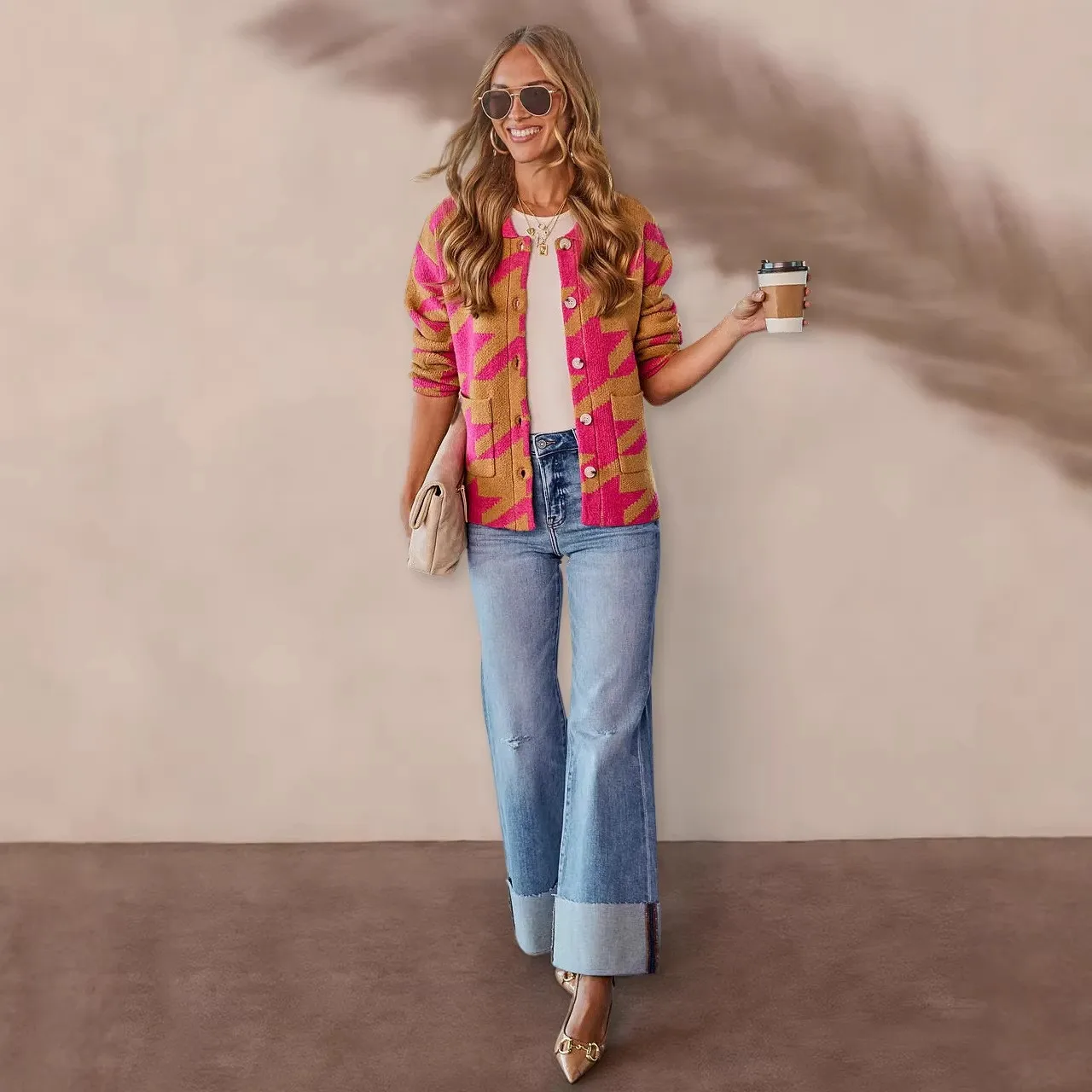 High Waist Wide Leg Jeans Straight Leg Western Style with Distressed Regular Thickness Urban Streetwear Spring Wash Women Pants