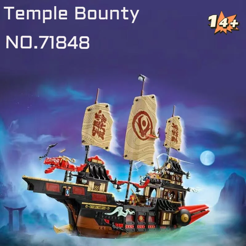 2387 pièces le Temple Bounty 71848 sanctuaire asiatique Secret Ninja figurines bloc de construction modèle jouet anniversaire cadeaux de noël