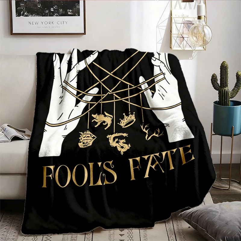 Fool's Fate Soft Blanket Realm of The Elderlings Warm Blanket, Fitz and The Fool, Robin Hobb, Tawny, Golden Fool, Fool's
