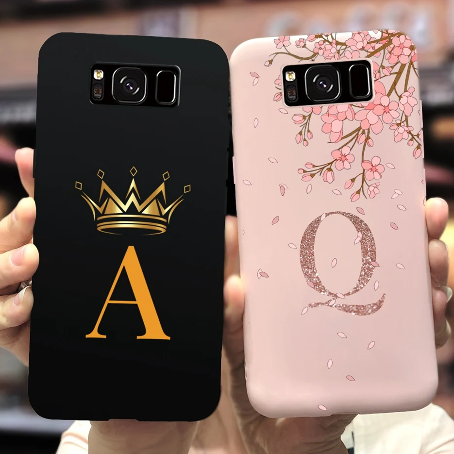 For Samsung Galaxy S8 Case S8+ Cover Luxury Crown Letters Cover Soft Silicone Phone Case For Samsung S8 Plus S 8 GalaxyS8 Bumper