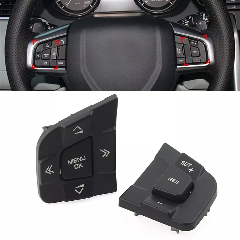 

A45F-Car Steering Wheel Multi Function Switch Button For Land Rover Discovery Sport For Jaguar XE XF 2015-2019