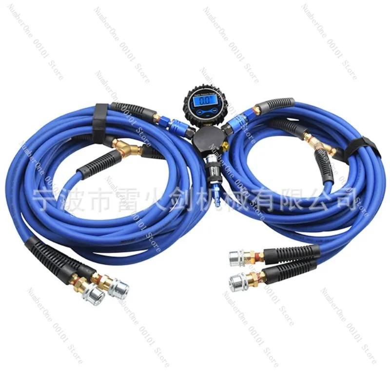 Auto tire inflation digital pressure gauge 150psi pneumatic connector accessories, tracheal hose, tire pressure gauge