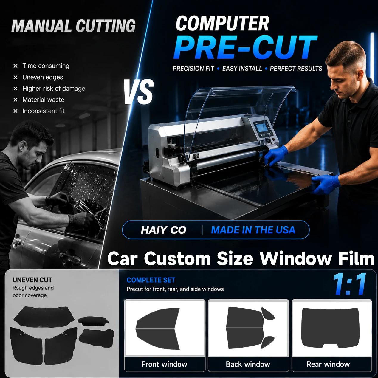 Pre-Cut Window Tint Car for Toyota Sienna 1998-2025 Any Year Auto Sun Uv Blocking Heat 2Ply Window Protector Privacy Films