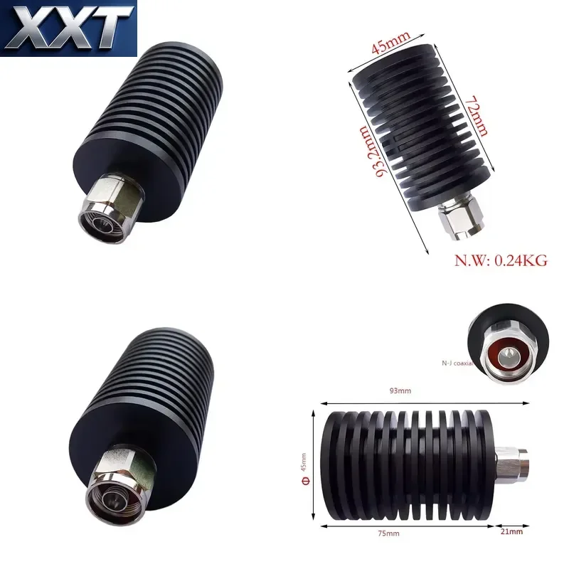 XXT ZASTONE Model 50W-Coaxial Adapter DC-6GHz 50 Ohm Male N-J Antenna Coaxial Low Insertion Loss Virtual