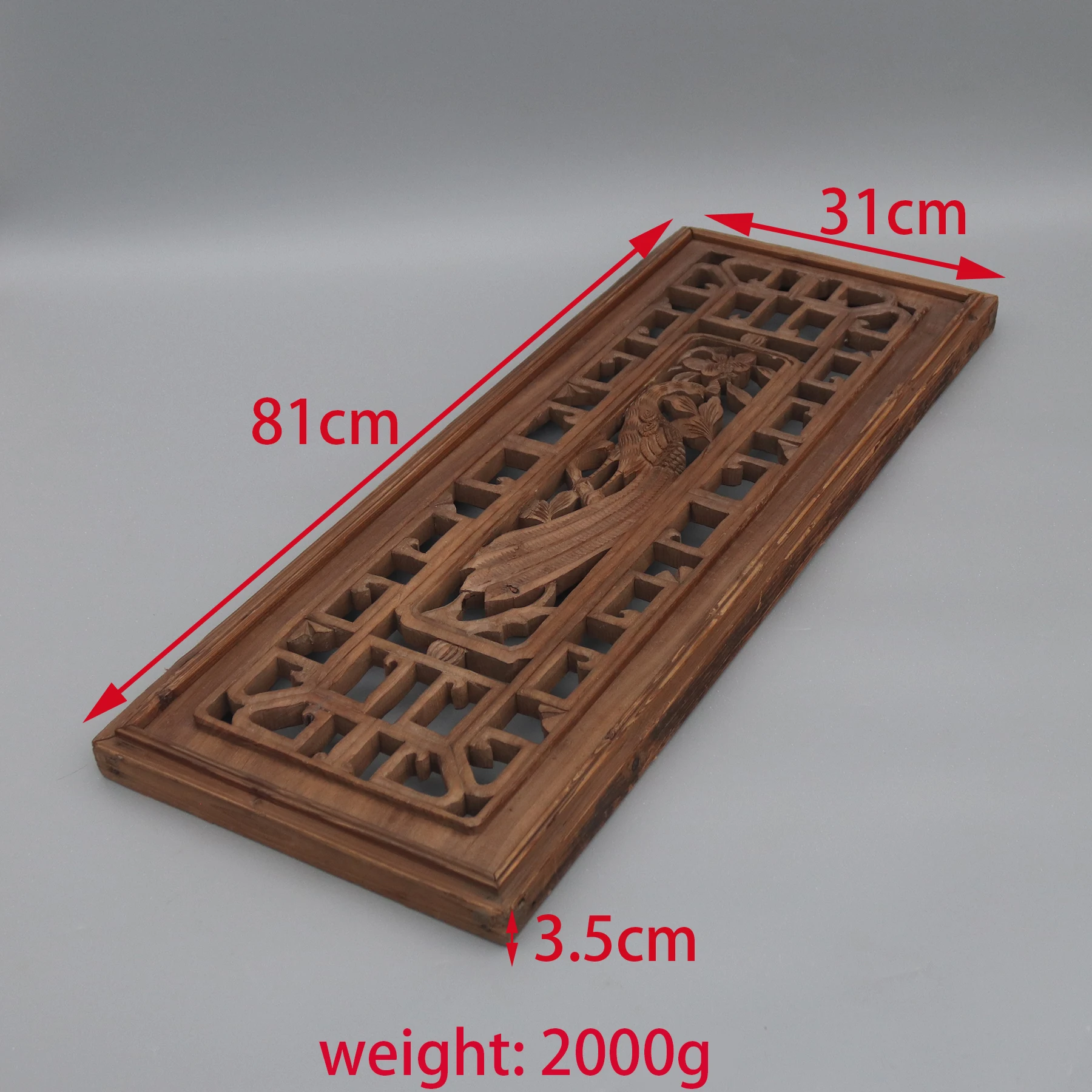 Single Piece of  Old Wooden Carving, Window Panel, Wall Hanging Decoration