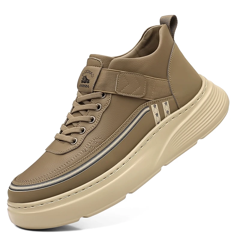 

Men Boots Winter High Top Leather Shoes Fashion Cotton Shoes Fashion Ankle Boots Business Casual Outdoor Shoes Male Sneakers New