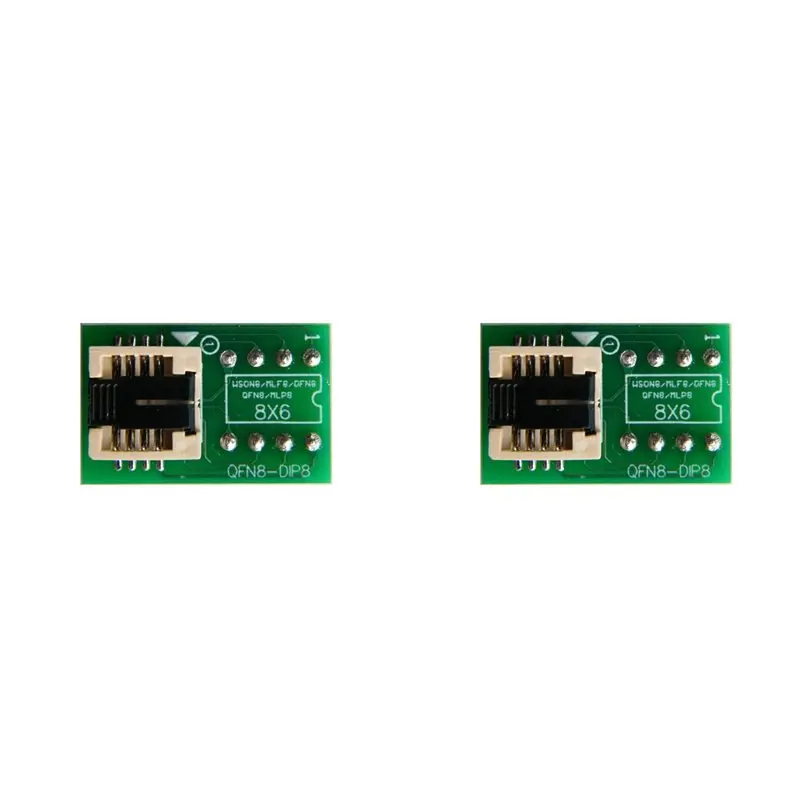 【NEWLY】2X QFN8/WSON8/MLF8/MLP8/DFN8 To DIP8 For CH341A Tl866ii Plus RT809H/F T48 T56 EZP2023 Programmer, 6X8mm IC Chips Socket