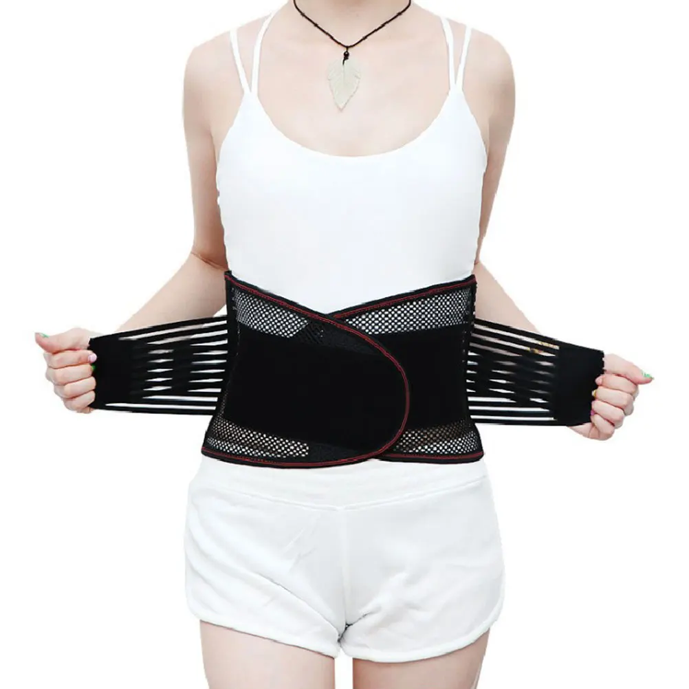 

Fitness Belt 1PC L Black Waist Trainer for Gym Sports Breathable Back Support Corset Weight Lifting Women Band Brace