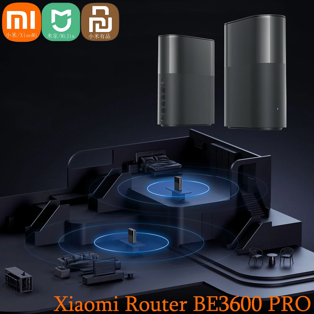 

Xiaomi Mijia BE3600Pro 2 Set Router Pre-Paired Mesh Built-in Bluetooth WiFi7 Central Hub Network Signal Amplifier