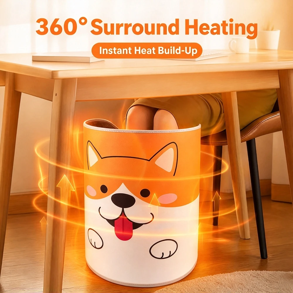 Electric Foot Warmer 9-Level Temperature Control & 2-4h Smart Timer 45° Tilt Under-Desk Wrap-around Heater AC 220V EU Plug