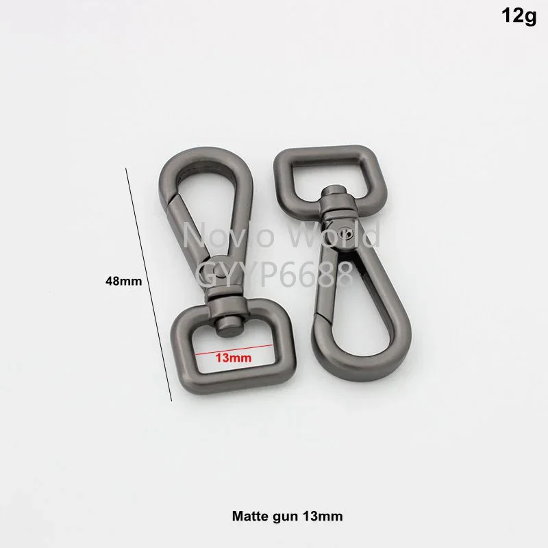 Nolvo World 20 pcs 13-16-19-26-32-38mm Matte gun Buckle Metal Clasp Hook Swivel Snap Fashion Clips Metal Buckle