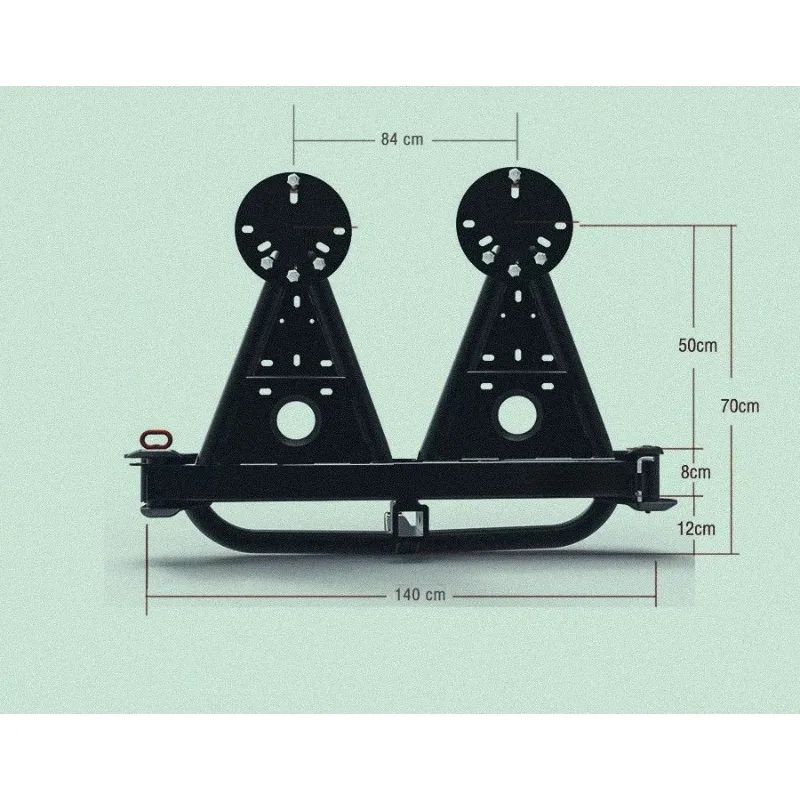 Spare Tire Mount Tow Bar Spare Tire Mount Universal Square-Mouth Spare Tire Mount with License Plate Frame