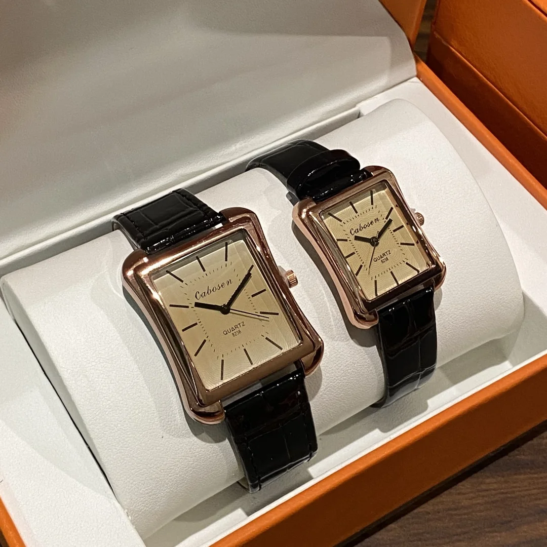 Couple Watch Quartz Movement Business Women Men Analog Wristwatch Leather Band Clock Ladies Relogio Masculino Reloj Mujer