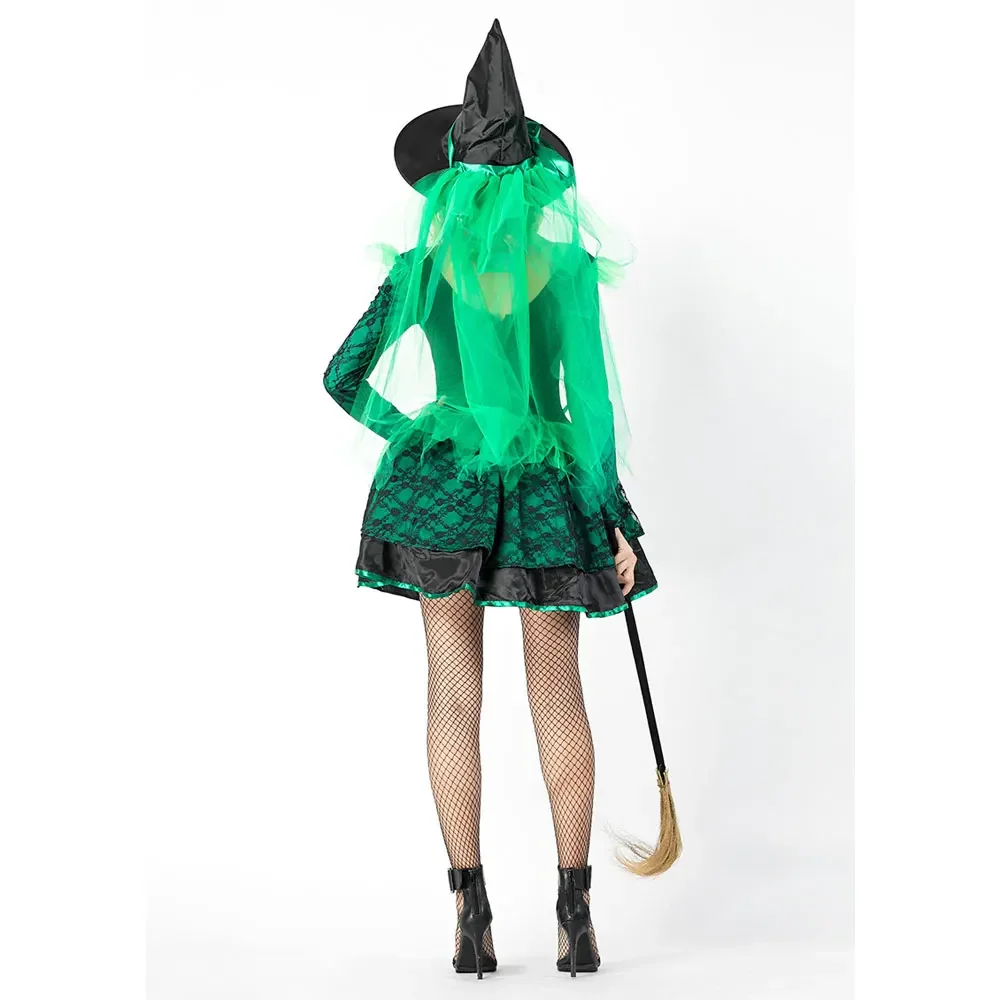 Fantasia donne adulte verde elfo strega Costume Cosplay corsetto vestito Halloween Purim festa di carnevale costumi Mardi Gras