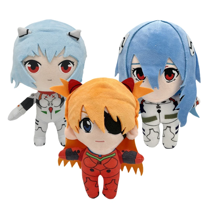 Mainan boneka mewah Ayanami Rei 25cm mainan mewah kartun Anime boneka mewah Kawaii Evangelion EVA boneka lembut dekorasi kamar hadiah Natal Anak