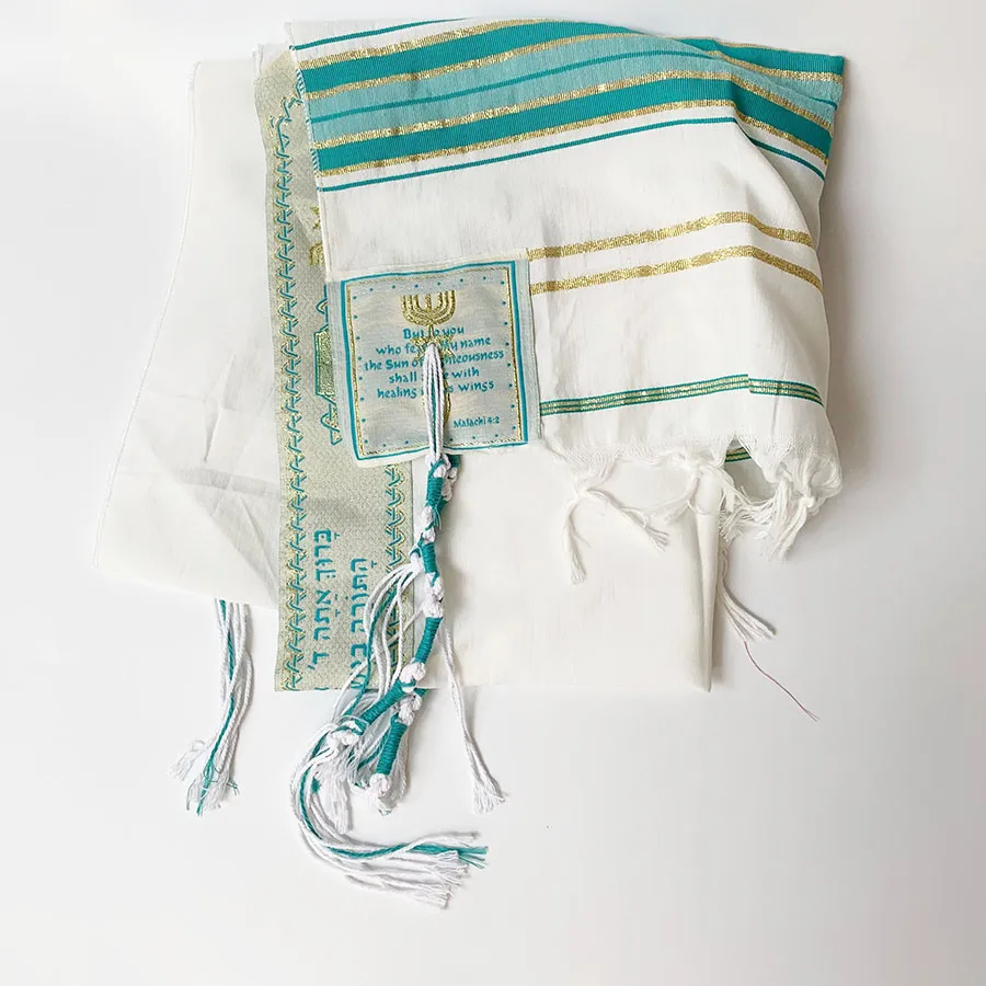 Tallit prayer xale colorido talis bolsa lenço judeu feminino masculino